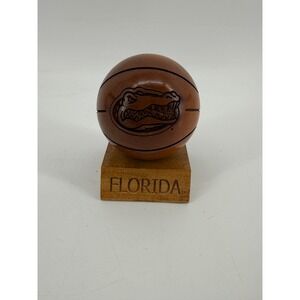 Florida Gators Wooden Basketball Desk Trophy Grid Works Inc NCAA Made in USA